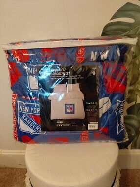 Foco NHL New York Rangers Twin Comforter Set New